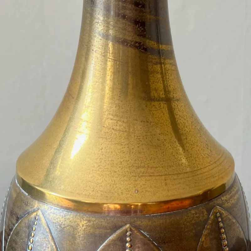 Pamono Art Deco Brass Vases from KMD Daalderop, Tiel, Holland, 1919, Set of 2> Vases