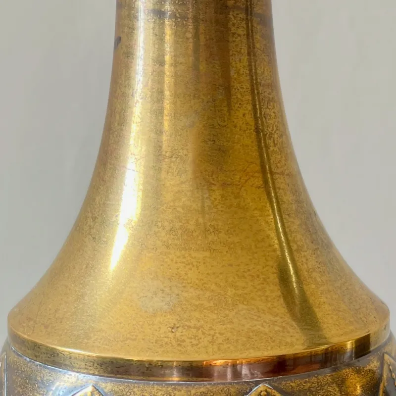 Pamono Art Deco Brass Vases from KMD Daalderop, Tiel, Holland, 1919, Set of 2> Vases