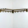 Online Pamono Art Deco Brass Wall Corner Coat and Hat Rack, 1920s