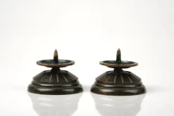 Best Pamono Art Deco Bronze Candleholders, Denmark, 1930s, Set of 2