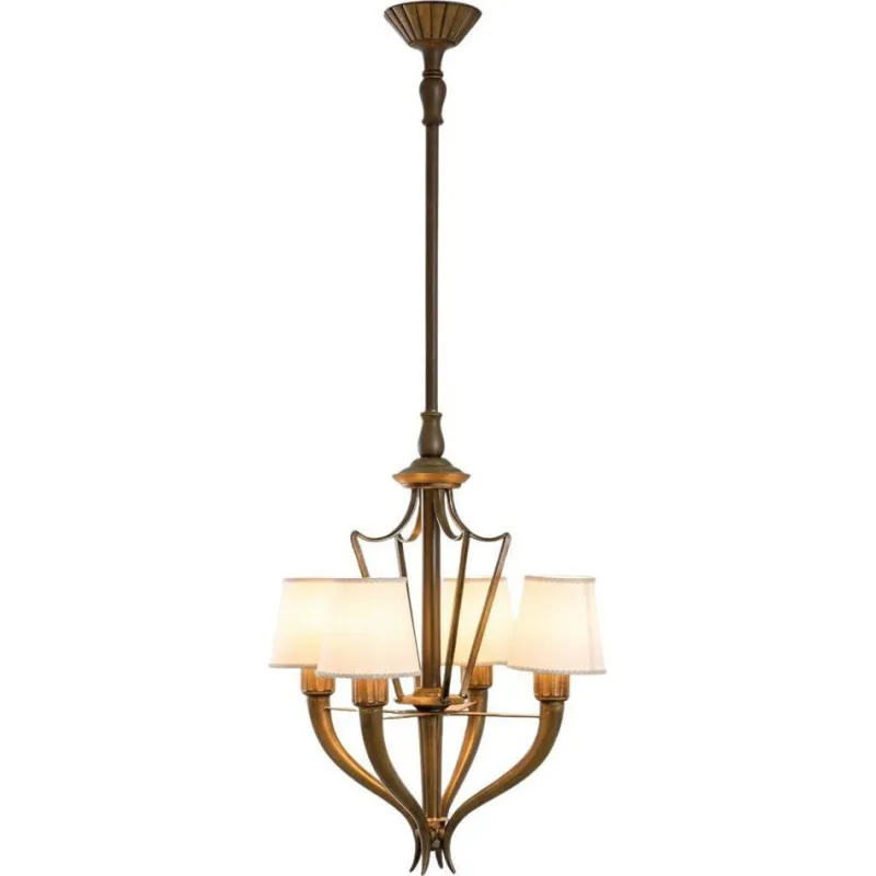 Outlet Pamono Art Deco Bronze Chandelier attributed to Emilio Lancia for Italo Carlotti, Italy, 1930s