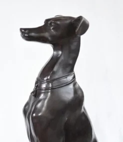 Pamono Art Deco Bronze Greyhound Dogs Grey Hounds Statue, Set of 2><noscript><img width=