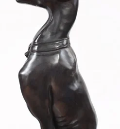 Pamono Art Deco Bronze Greyhound Dogs Grey Hounds Statue, Set of 2><noscript><img width=