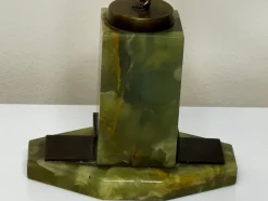 Pamono Art Deco Bronze Sculpture Dancing Graceful Lady on Onyx Plinth by Josef Lorenz, 1925><noscript><img width=