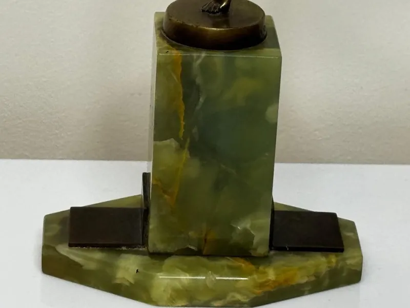 Pamono Art Deco Bronze Sculpture Dancing Graceful Lady on Onyx Plinth by Josef Lorenz, 1925> Art Deco|Sculpture