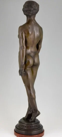 Hot Pamono Art Deco Bronze Sculpture of a Standing Nude by Wilhelm Oskar Prack, 1930s