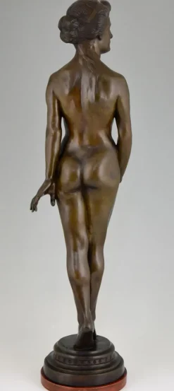 Hot Pamono Art Deco Bronze Sculpture of a Standing Nude by Wilhelm Oskar Prack, 1930s