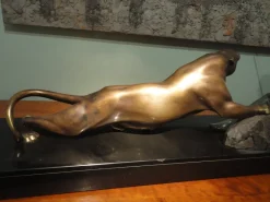 Pamono Art Deco Bronze Sculpture by Brault, 1920s><noscript><img width=