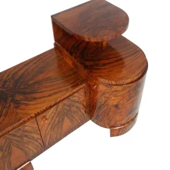 Pamono Art Deco Burl Walnut Sculptural Entry Cabinet by Osvaldo Borsani, 1930s><noscript><img width=