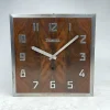 Pamono Art Deco Burl Walnut Vedette Wall Clock, 1930s> Clocks