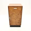Pamono Art Deco Burr Elm and Walnut Bedside Cabinet, 1930s