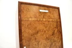 Pamono Art Deco Burr Elm and Walnut Bedside Cabinet, 1930s