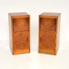 Outlet Pamono Art Deco Burr Walnut Bedside Cabinets, 1930s, Set of 2