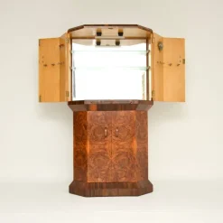 Pamono Art Deco Burr Walnut Cocktail Cabinet, 1930s> Cabinets & Wardrobes