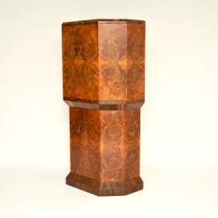 Pamono Art Deco Burr Walnut Cocktail Cabinet, 1930s><noscript><img width=