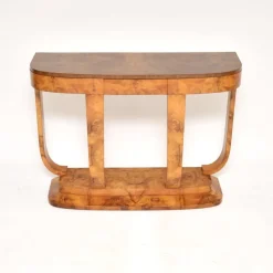 Discount Pamono Art Deco Burr Walnut Console Table by Hille, 1934