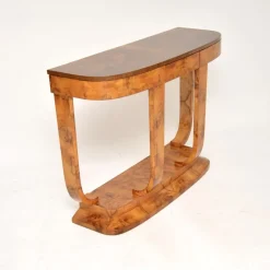 Discount Pamono Art Deco Burr Walnut Console Table by Hille, 1934