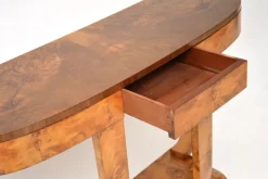 Discount Pamono Art Deco Burr Walnut Console Table by Hille, 1934