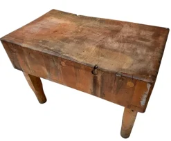 Pamono Art Deco Butcher's Block Table, 1970s><noscript><img width=