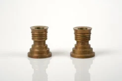 Pamono Art Deco Candleholders in Bronze, 1930s, Set of 2><noscript><img width=