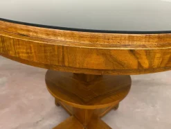 New Pamono Art Deco Card Table with Black Glass Top, 1930s