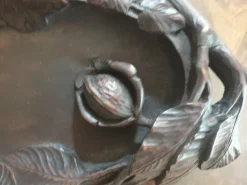 Pamono Art Deco Carved Wood Centerpiece, 1930s><noscript><img width=