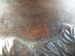 Pamono Art Deco Carved Wood Centerpiece, 1930s><noscript><img width=