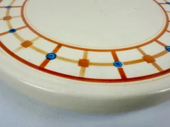 Pamono Art Deco Ceramic Cake Plate from VVB Elsterwerda, 1940s><noscript><img width=