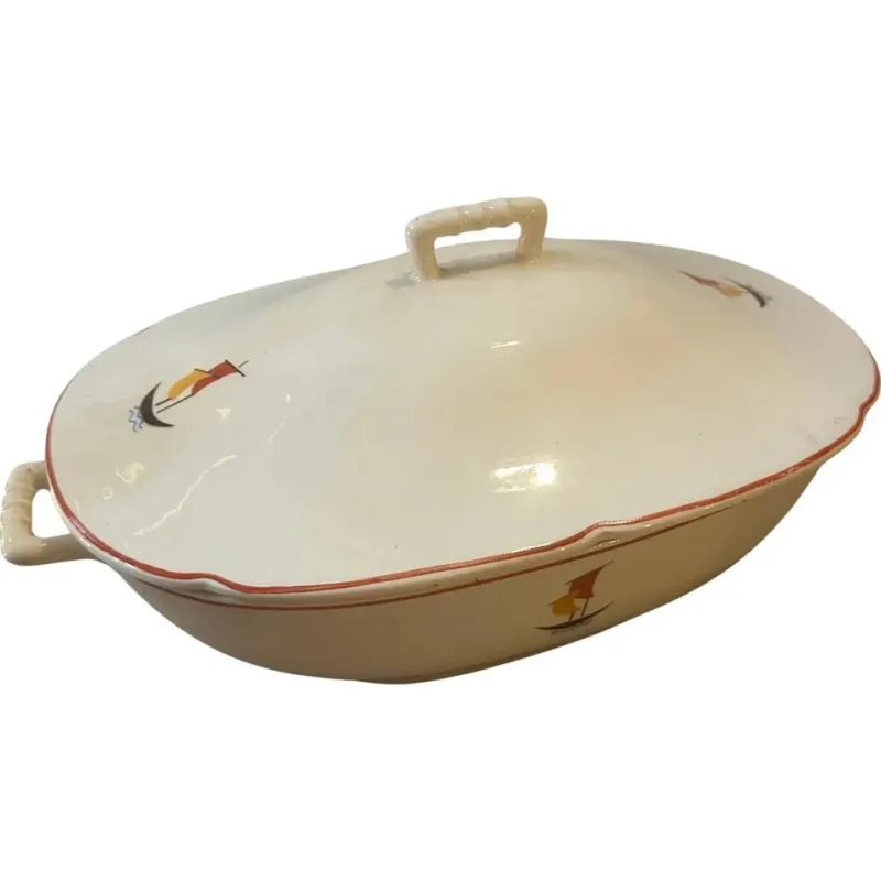 Pamono Art Deco Ceramic Soup Tureen by Gio Ponti for S.C. Richard, 1935s> Dinnerware Accessories