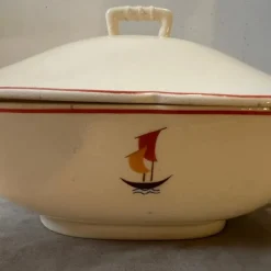 Pamono Art Deco Ceramic Soup Tureen by Gio Ponti for S.C. Richard, 1935s><noscript><img width=