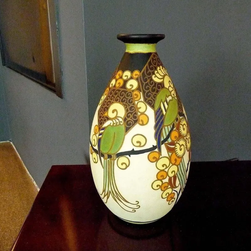 Pamono Art Deco Ceramic Vase from Boch Frères Keramis, 1926> Vases