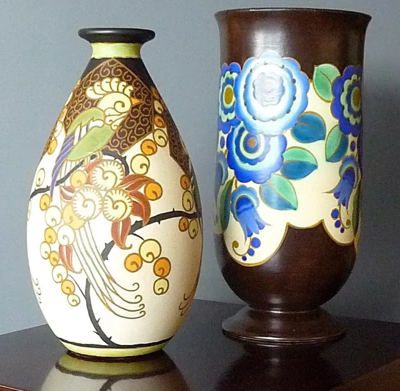 Pamono Art Deco Ceramic Vase from Boch Frères Keramis, 1926> Vases