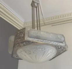 Pamono Art Deco Chandelier by Degué, 1930><noscript><img width=