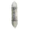 Pamono Art Deco Clear Bars Murano Glass Sconces