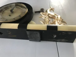 Outlet Pamono Art Deco Clock in Marble and Brass, 1930s