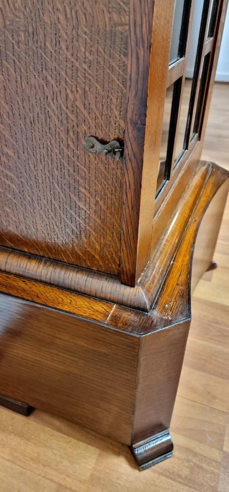 New Pamono Art Deco Clock with Long Case in Oak, 1940s