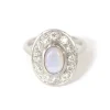 Pamono Art Deco Cluster Opal Ring> Rings