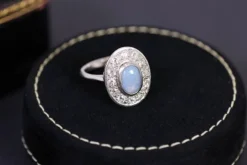 Pamono Art Deco Cluster Opal Ring><noscript><img width=