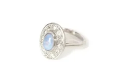 Pamono Art Deco Cluster Opal Ring><noscript><img width=