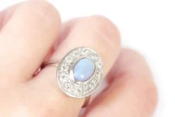 Pamono Art Deco Cluster Opal Ring><noscript><img width=