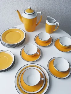 Pamono Art Deco Coffee Service in Porcelain from Suisse Langenthal, Switzerland, 1930s, Set of 22> Coffee & Tea Service