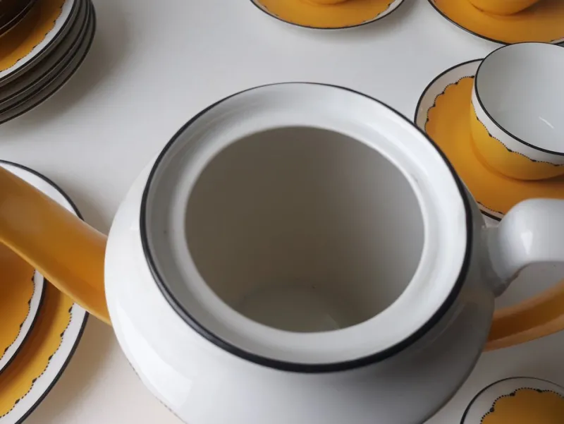 Pamono Art Deco Coffee Service in Porcelain from Suisse Langenthal, Switzerland, 1930s, Set of 22> Coffee & Tea Service