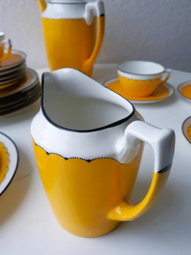 Pamono Art Deco Coffee Service in Porcelain from Suisse Langenthal, Switzerland, 1930s, Set of 22> Coffee & Tea Service