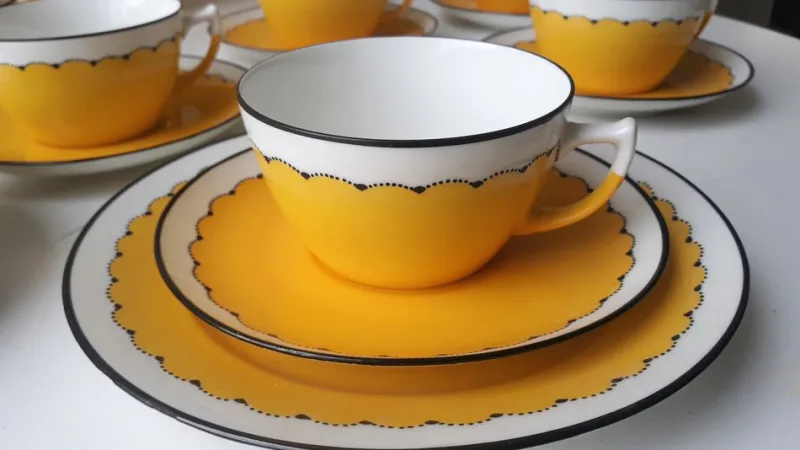 Pamono Art Deco Coffee Service in Porcelain from Suisse Langenthal, Switzerland, 1930s, Set of 22> Coffee & Tea Service