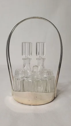 Pamono Art Deco Condiment Server, Set of 6