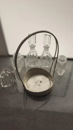 Pamono Art Deco Condiment Server, Set of 6