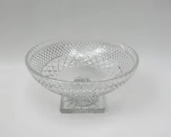 Pamono Art Deco Crystal Glass Fruit Bowl with Feet
