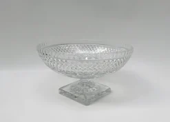 Pamono Art Deco Crystal Glass Fruit Bowl with Feet