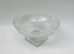 Pamono Art Deco Crystal Glass Fruit Bowl with Feet