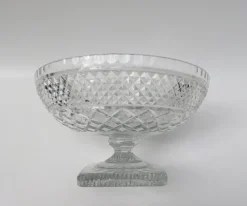 Pamono Art Deco Crystal Glass Fruit Bowl with Feet